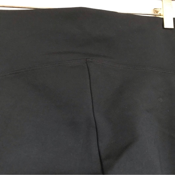 SPANX Black Panel Faux Leather Ponte Shaping Leggings Size Large - Picture 6 of 14